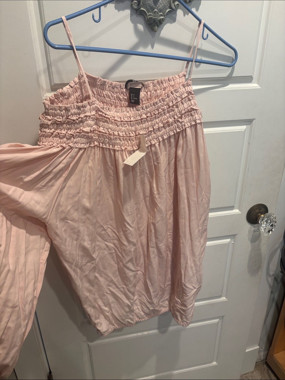 H&M Smocked Strapless Top - Light Pink
